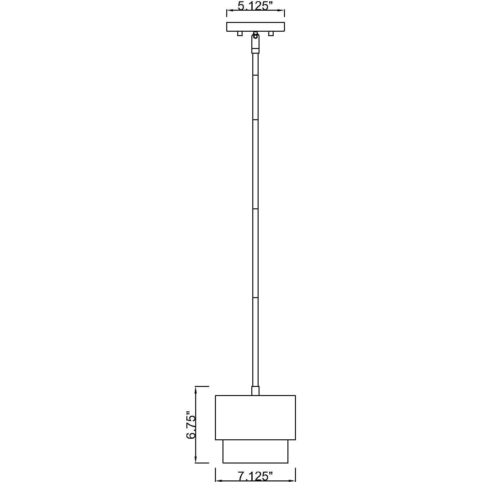 Counterpoint 1 Light 7.25 inch Modern Gold Pendant Ceiling Light