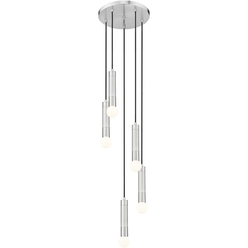Stari 5 Light 12 inch Brushed Nickel Chandelier Ceiling Light