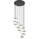 Renaud LED 28 inch Matte Black Chandelier Ceiling Light