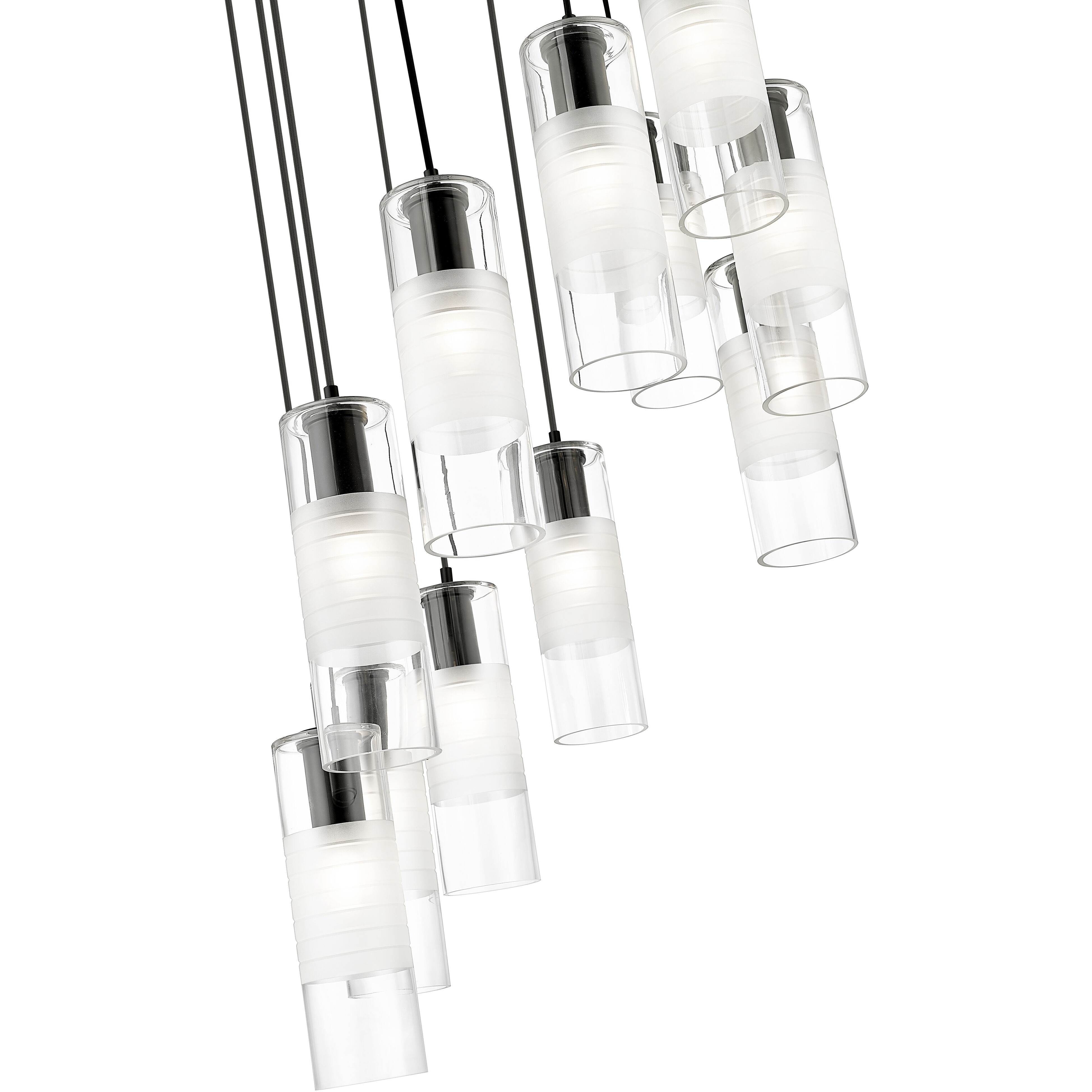 Alton 11 Light 24 inch Matte Black Chandelier Ceiling Light