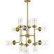 Calliope 12 Light 36 inch Foundry Brass Chandelier Ceiling Light