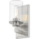 Savannah 1 Light 4.5 inch Brushed Nickel Wall Sconce Wall Light