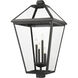 Talbot 4 Light 33.75 inch Black Outdoor Post Mount Fixture