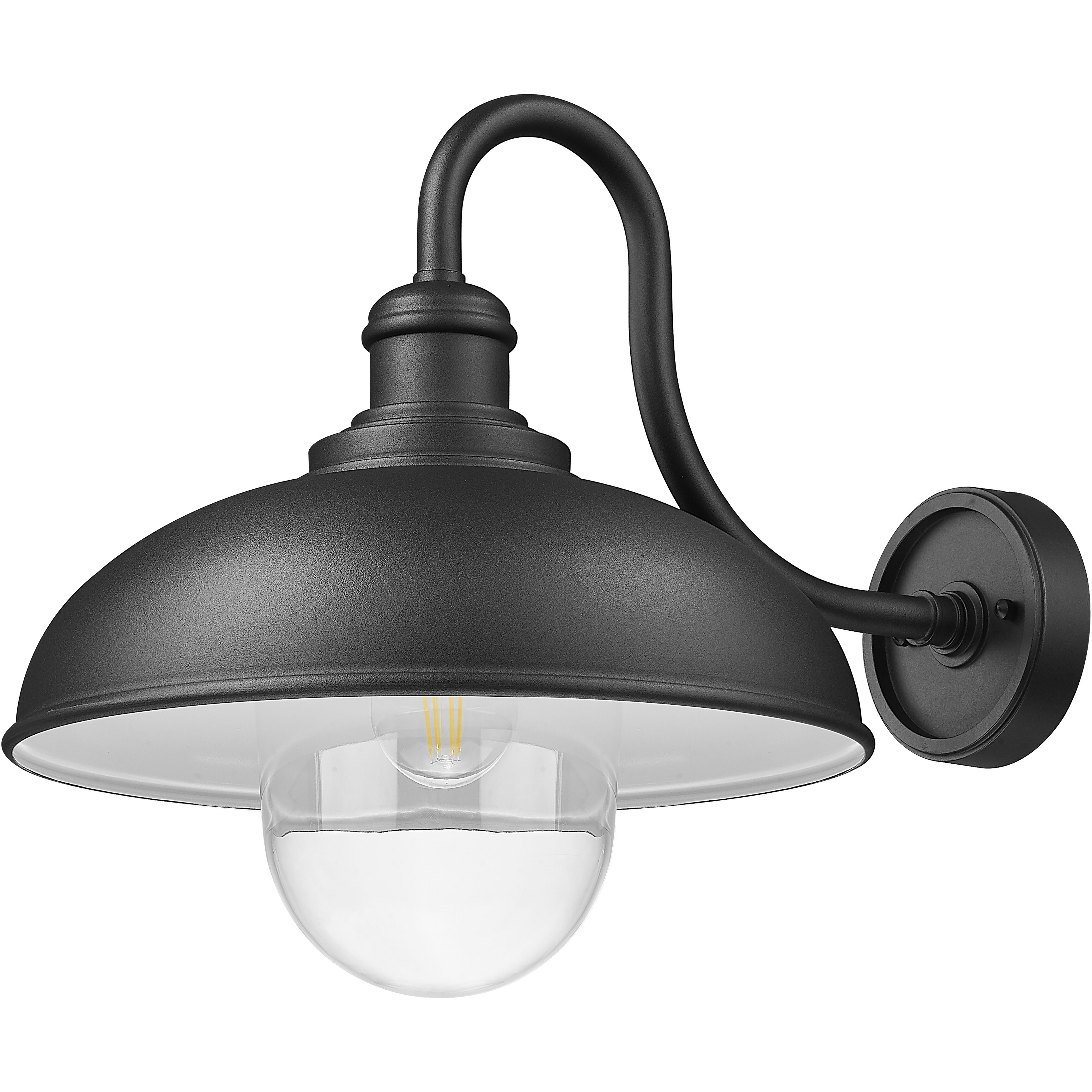 RLM 1 Light 15.5 inch Sand Black Outdoor Wall Light