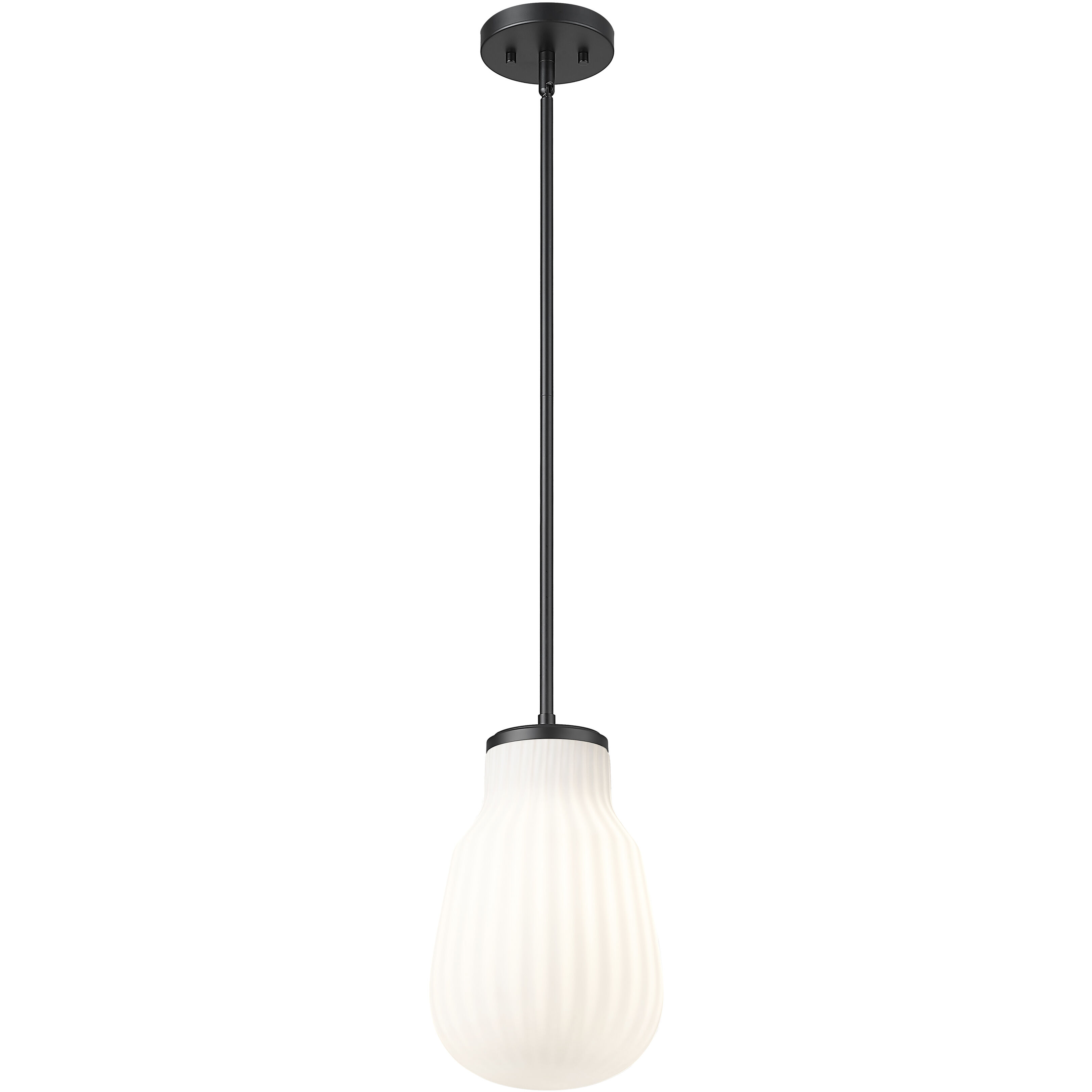 Newbury 1 Light 8 inch Matte Black Pendant Ceiling Light