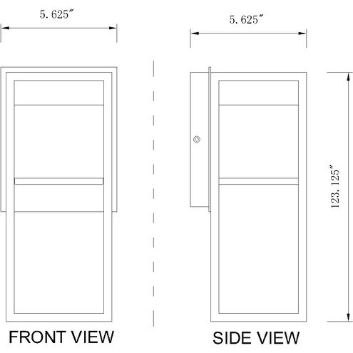Barwick LED 12.5 inch Black Outdoor Wall Light