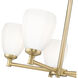 Oren 5 Light 25 inch Modern Gold Chandelier Ceiling Light