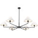 Leila 6 Light 63 inch Matte Black Chandelier Ceiling Light