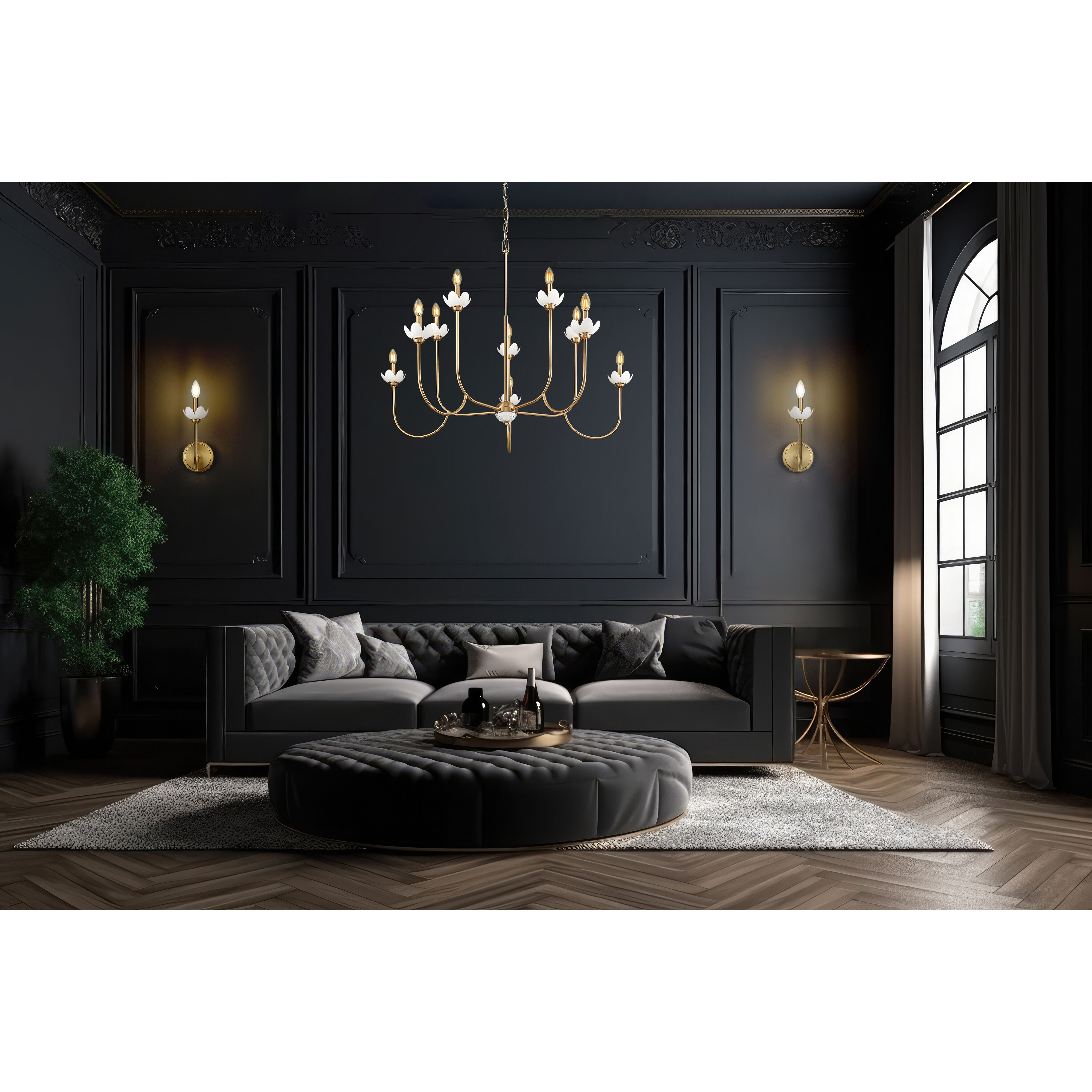 Allistair Wall Sconce Wall Light in Modern Gold