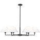 Leila 6 Light 44 inch Matte Black Chandelier Ceiling Light