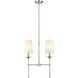 Emily 2 Light 19 inch Polished Nickel Linear Chandelier Ceiling Light