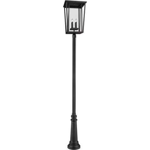 Seoul 4 Light 126 inch Black Outdoor Post Mounted Fixture