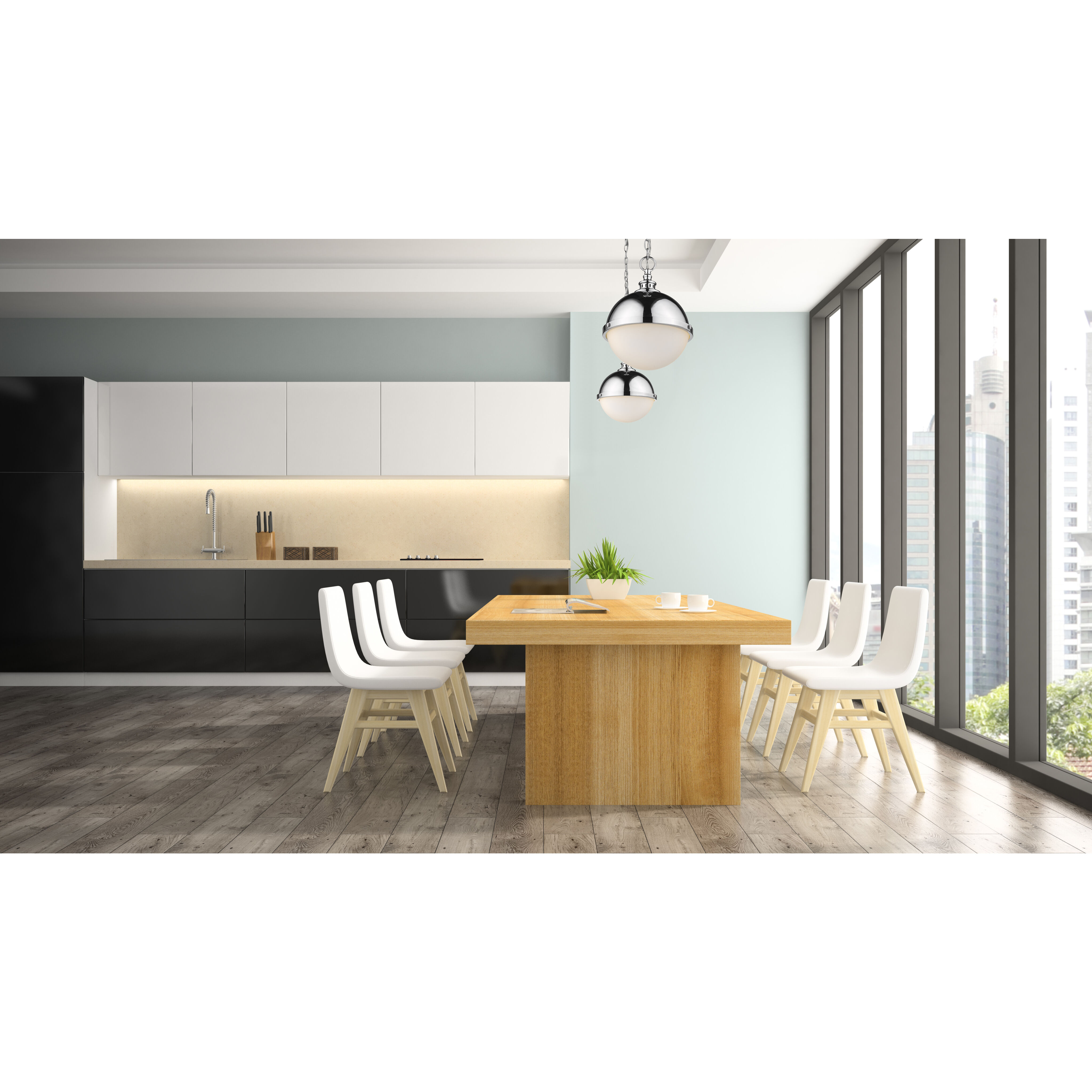 Peyton 2 Light 14.75 inch Chrome Pendant Ceiling Light