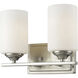 Bordeaux 2 Light 11.38 inch Brushed Nickel Vanity Wall Light