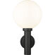 Laurent 1 Light 22.5 inch Black Outdoor Wall Light