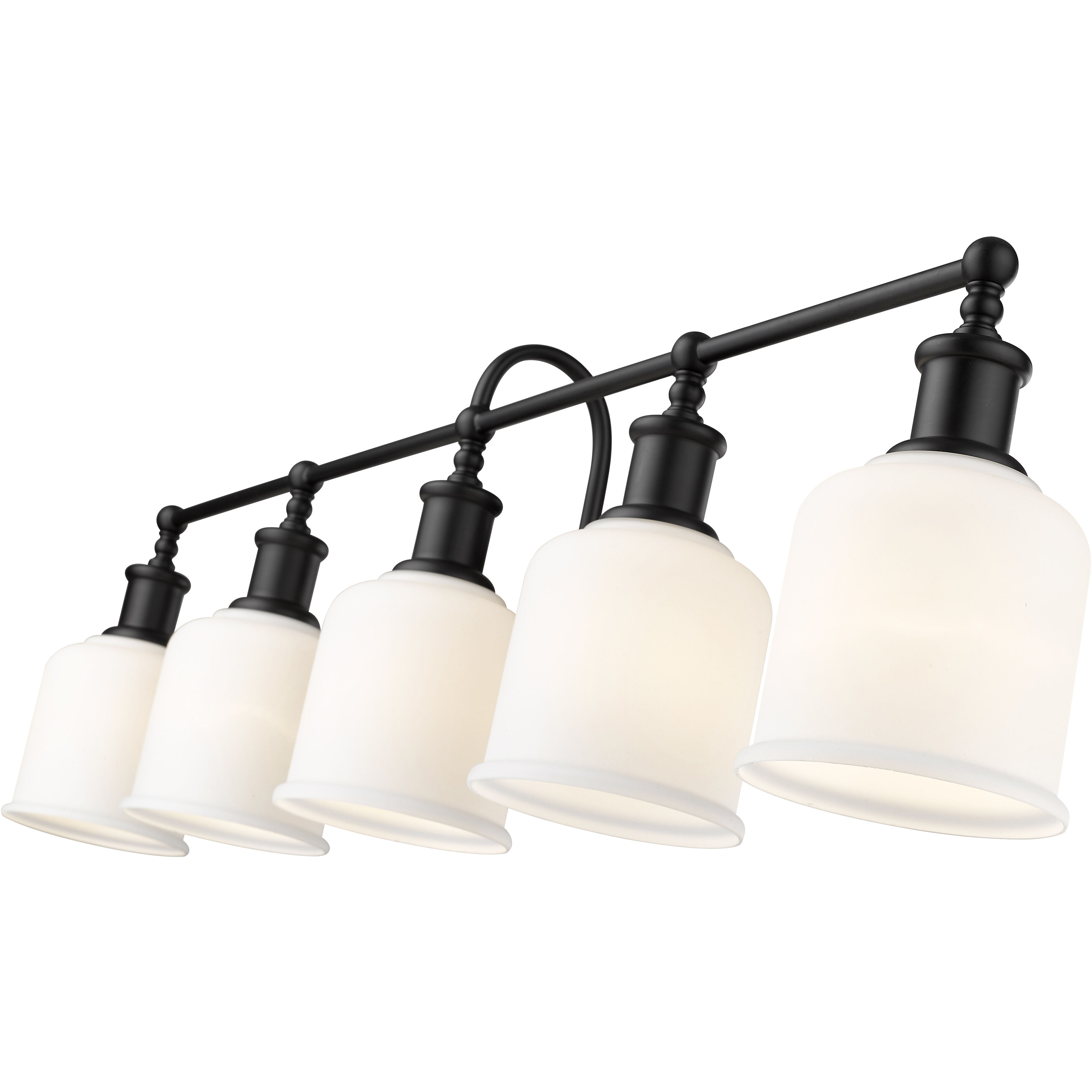 Bryant 5 Light 40.5 inch Matte Black Vanity Wall Light