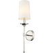 Emily Wall Sconce Wall Light in Polished Nickel