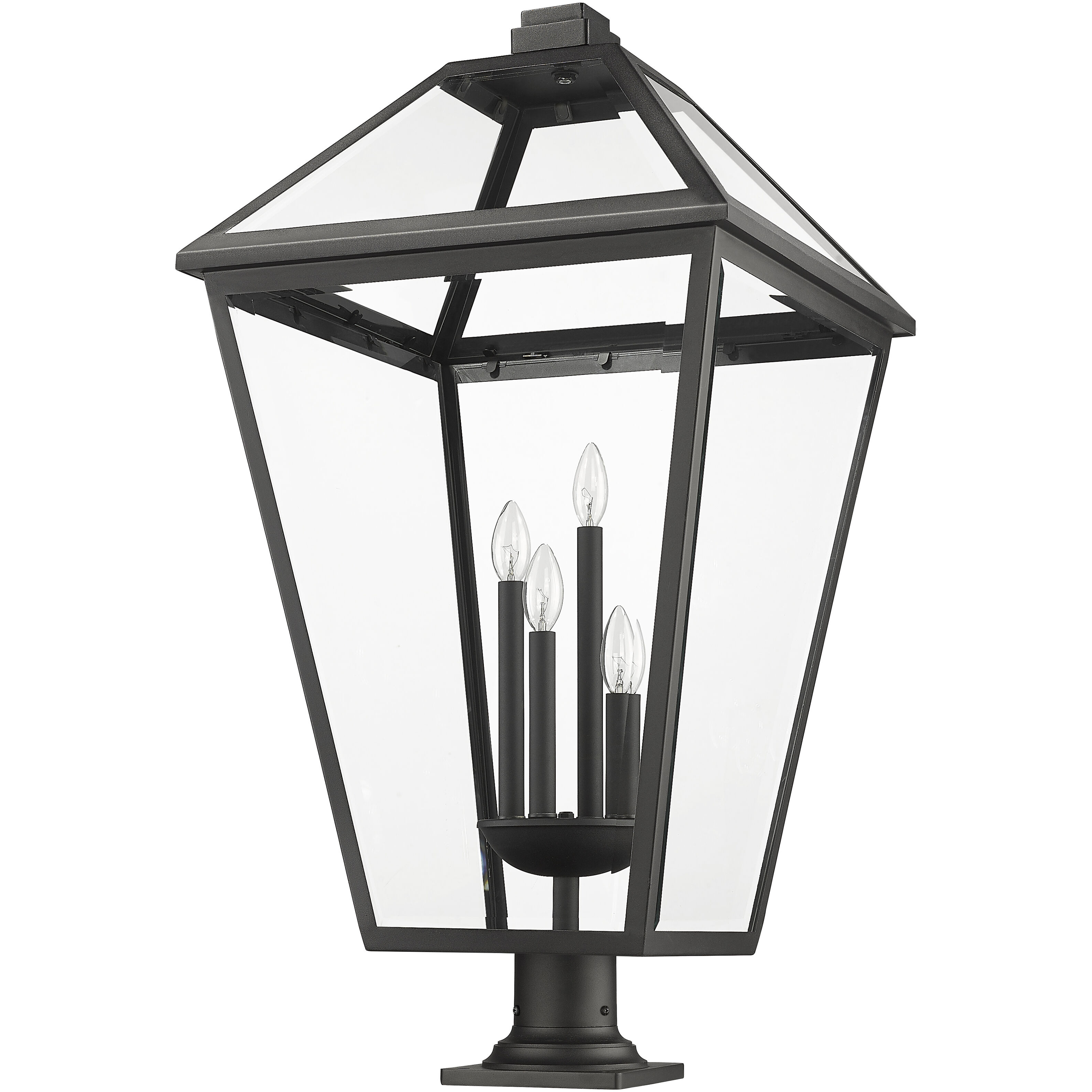 Talbot 4 Light 36.75 inch Black Outdoor Pier Mounted Fixture
