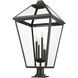 Talbot 4 Light 36.75 inch Black Outdoor Pier Mounted Fixture