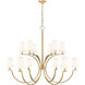 Cordelia 12 Light 48 inch Modern Gold Chandelier Ceiling Light