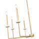 Gaultier 8 Light 35.25 inch Mondern Gold Chandelier Ceiling Light in Modern Gold