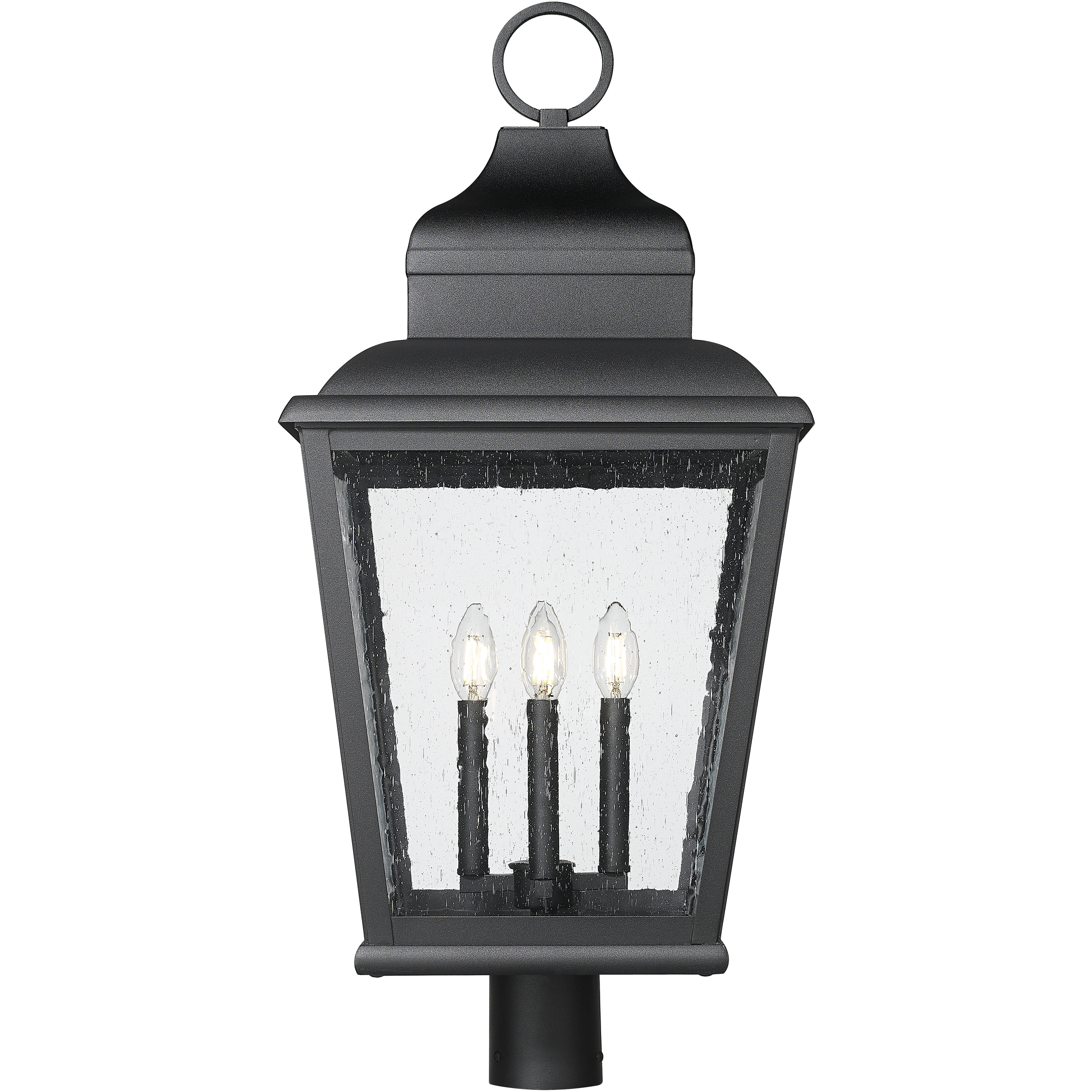 Raphael 4 Light 33 inch Sand Black Outdoor Post Mount Fixture in Soft Sand Black