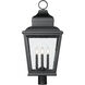 Raphael 4 Light 33 inch Sand Black Outdoor Post Mount Fixture in Soft Sand Black