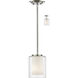 Willow 1 Light 5.5 inch Brushed Nickel Pendant Ceiling Light