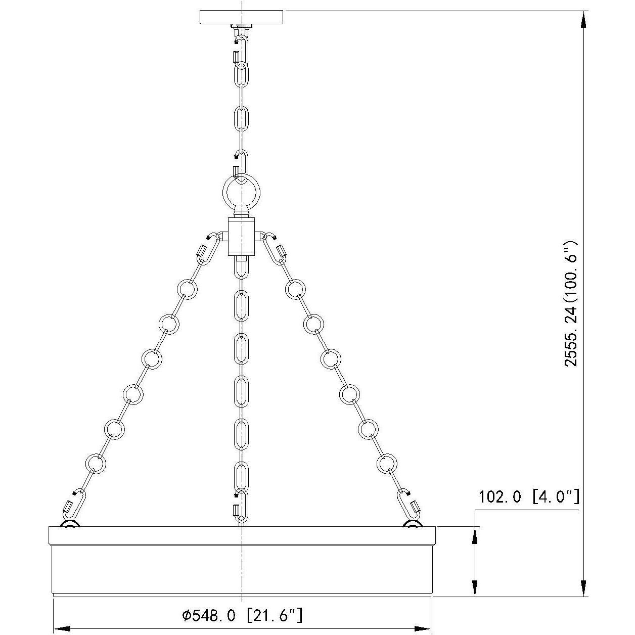 Anders LED 22 inch Polished Nickel Chandelier Ceiling Light