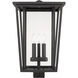Seoul 3 Light 22.25 inch Oil Rubbed Bronze Outdoor Post Mount Fixture in 18