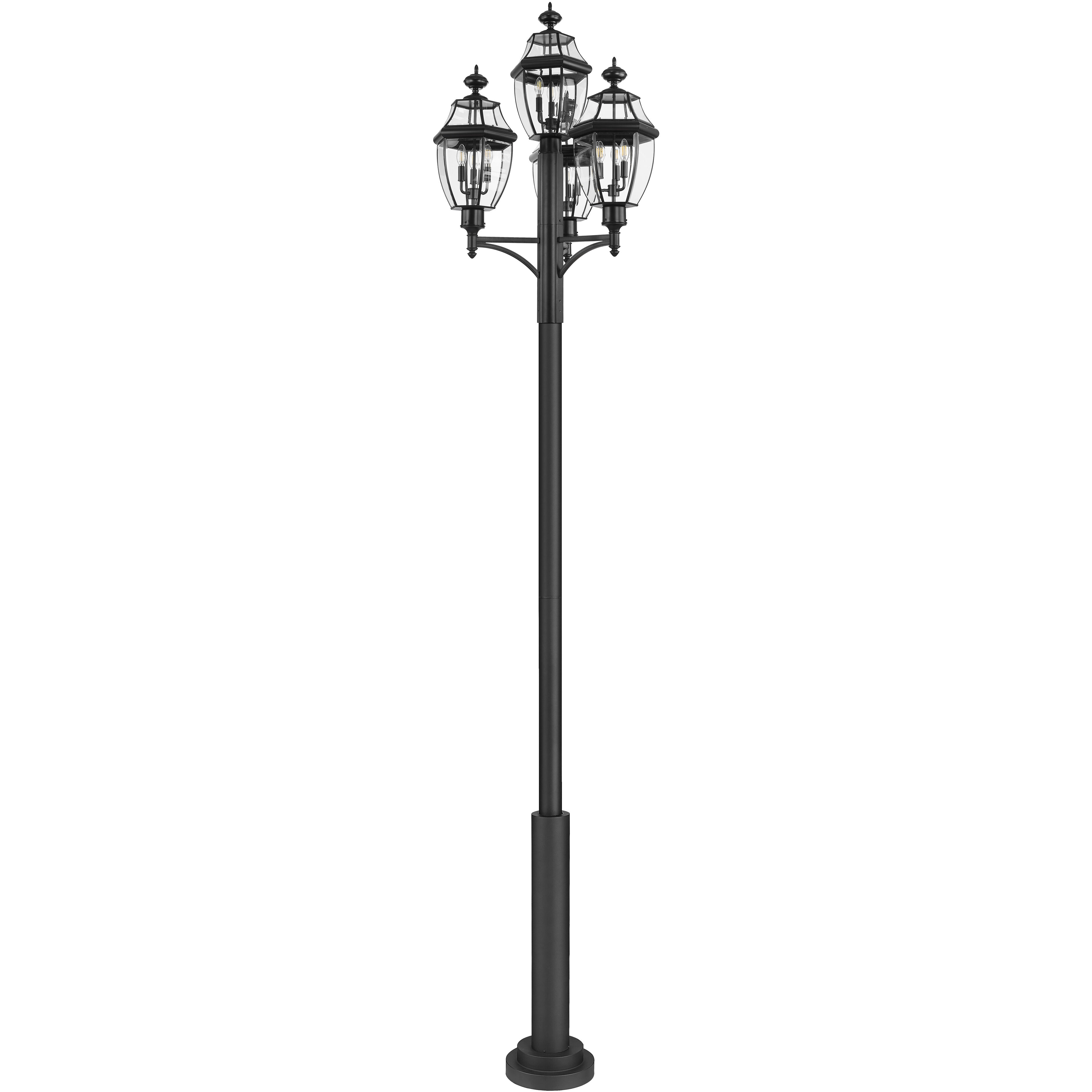 Westover 12 Light 138.25 inch Black Outdoor Post Mounted Fixture in G9