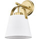 Z-Studio 1 Light 8 inch Heritage Brass Wall Sconce Wall Light