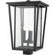 Seoul 3 Light 22.25 inch Black Outdoor Post Mount Fixture in 18