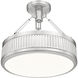 Quinn LED 15 inch Satin Nickel Semi Flush Mount Ceiling Light
