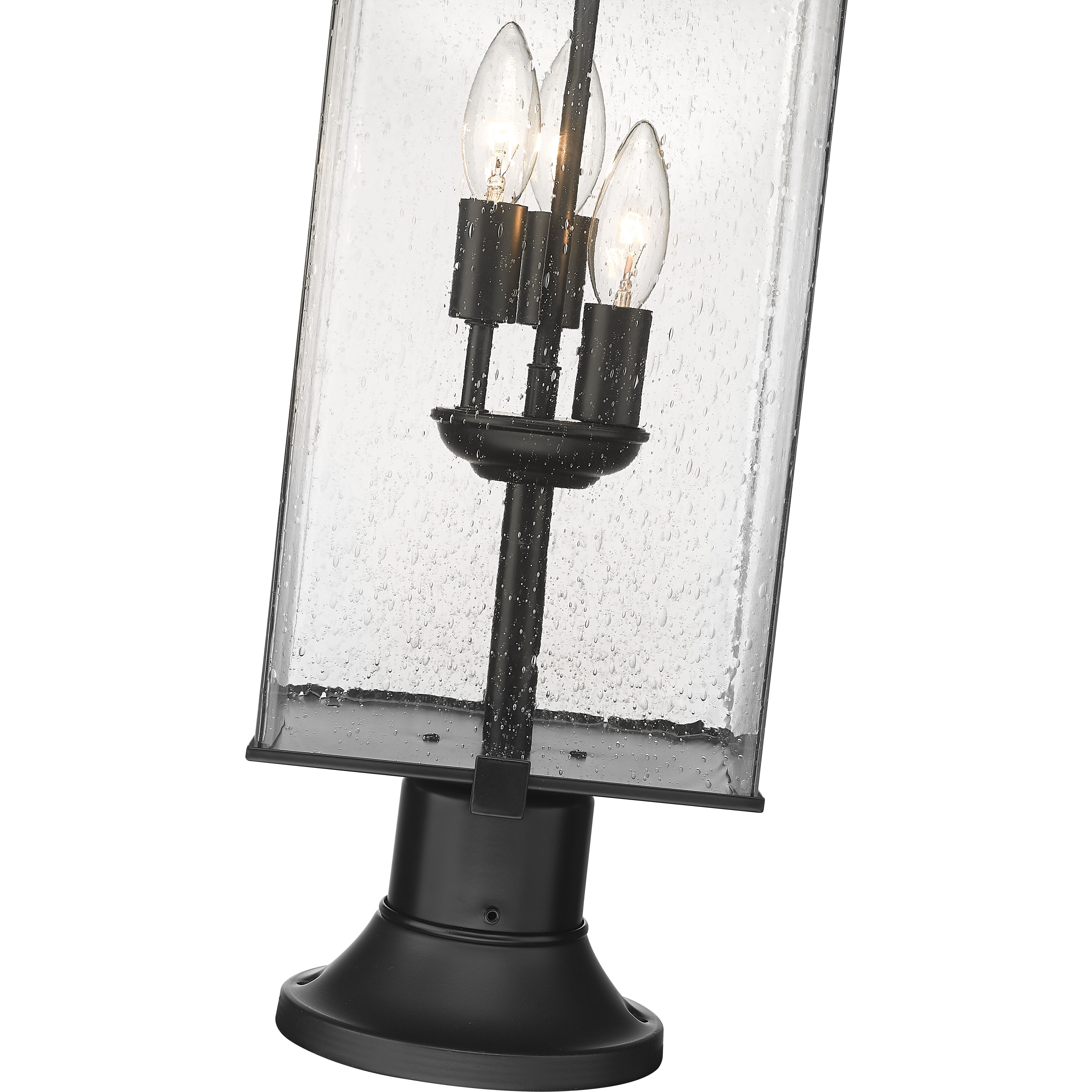 Sana 3 Light 28.5 inch Black Outdoor Pier Mounted Fixture