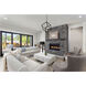 Vertical 4 Light 24 inch Matte Black and Brushed Nickel Chandelier Ceiling Light