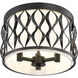 Harden 3 Light 12.25 inch Matte Black Flush mount Ceiling Light