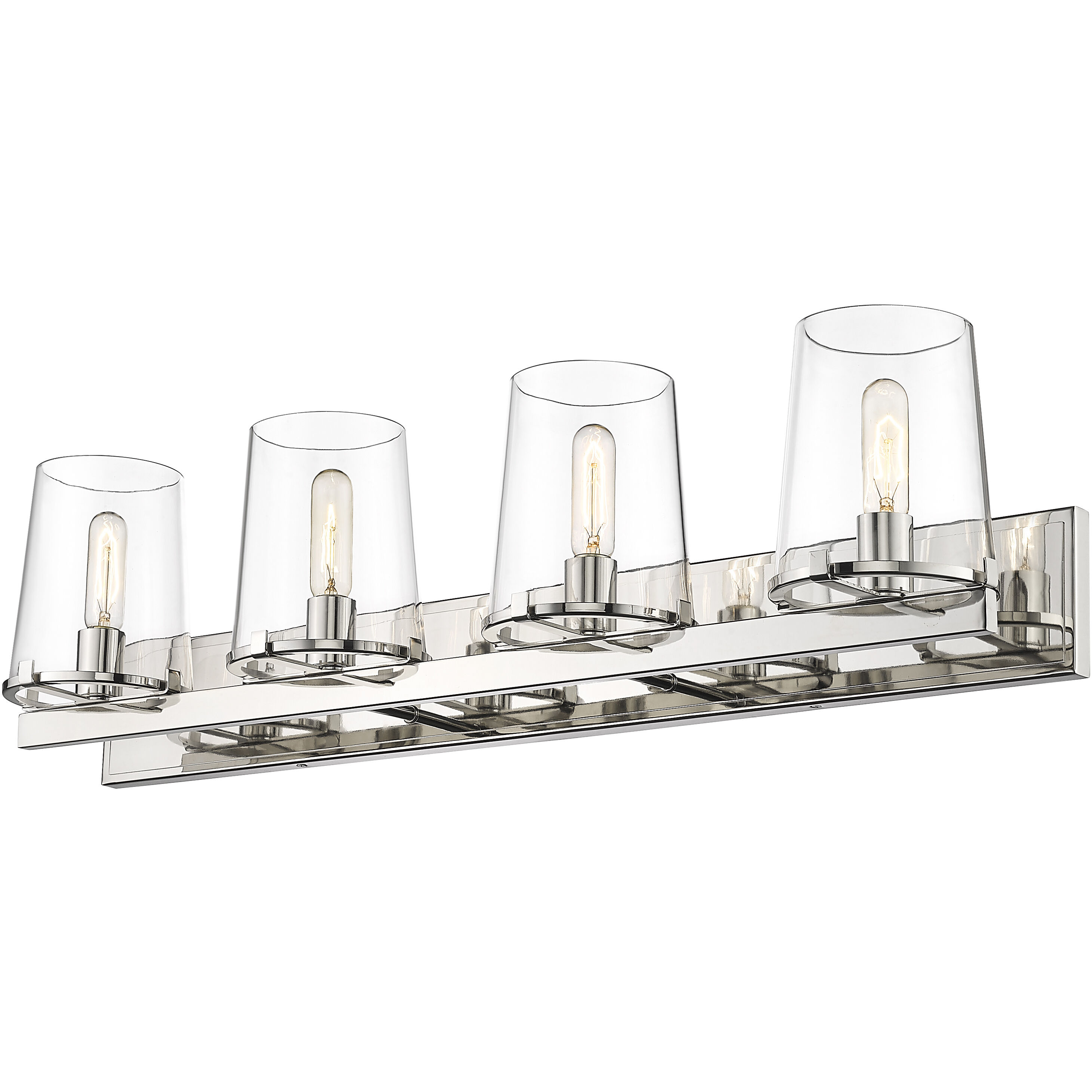 Callista 4 Light 37.5 inch Polished Nickel Vanity Wall Light