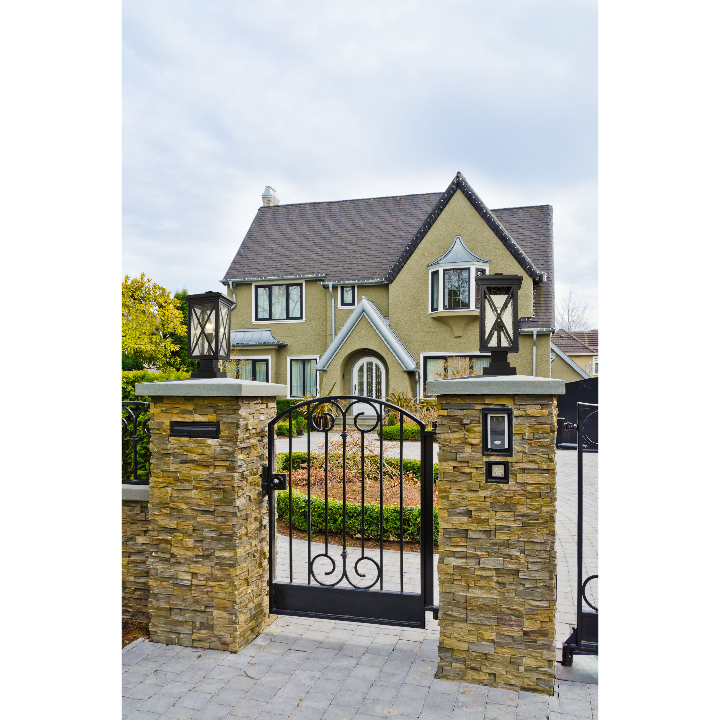 Brookside 1 Light 18.5 inch Black Outdoor Pier Mounted Fixture