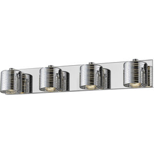 Sempter LED 28 inch Chrome Bath Vanity Wall Light in 4, 3.52, Chrome and Crystal