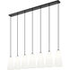Farrell 7 Light 54 inch Matte Black Linear Chandelier Ceiling Light
