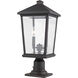 Beacon 2 Light 21.5 inch Oil Rubbed Bronze Outdoor Pier Mounted Fixture in 8.25