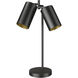 Lumina 23 inch 60 watt Matte Black Table Lamp Portable Light