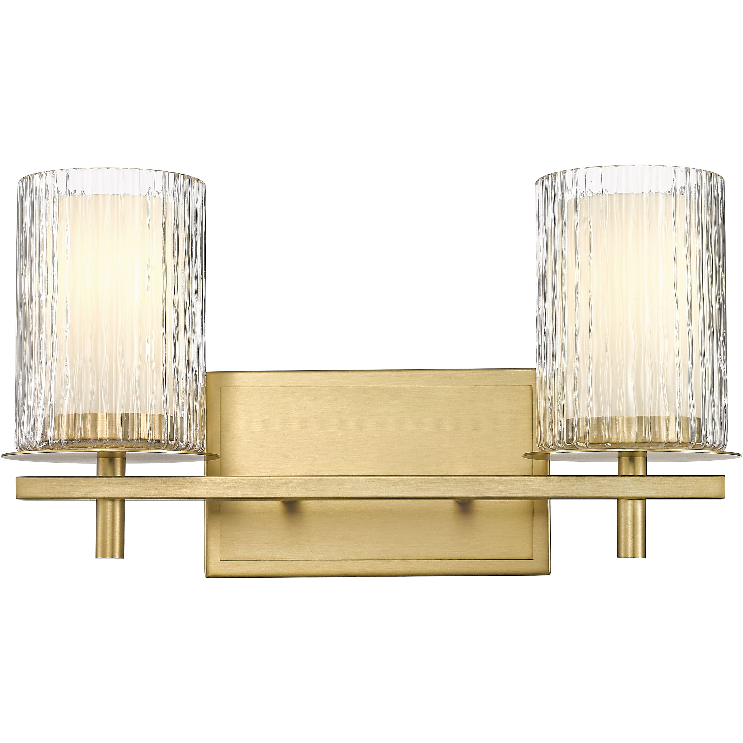 Grayson 2 Light 16 inch Modern Gold Vanity Wall Light