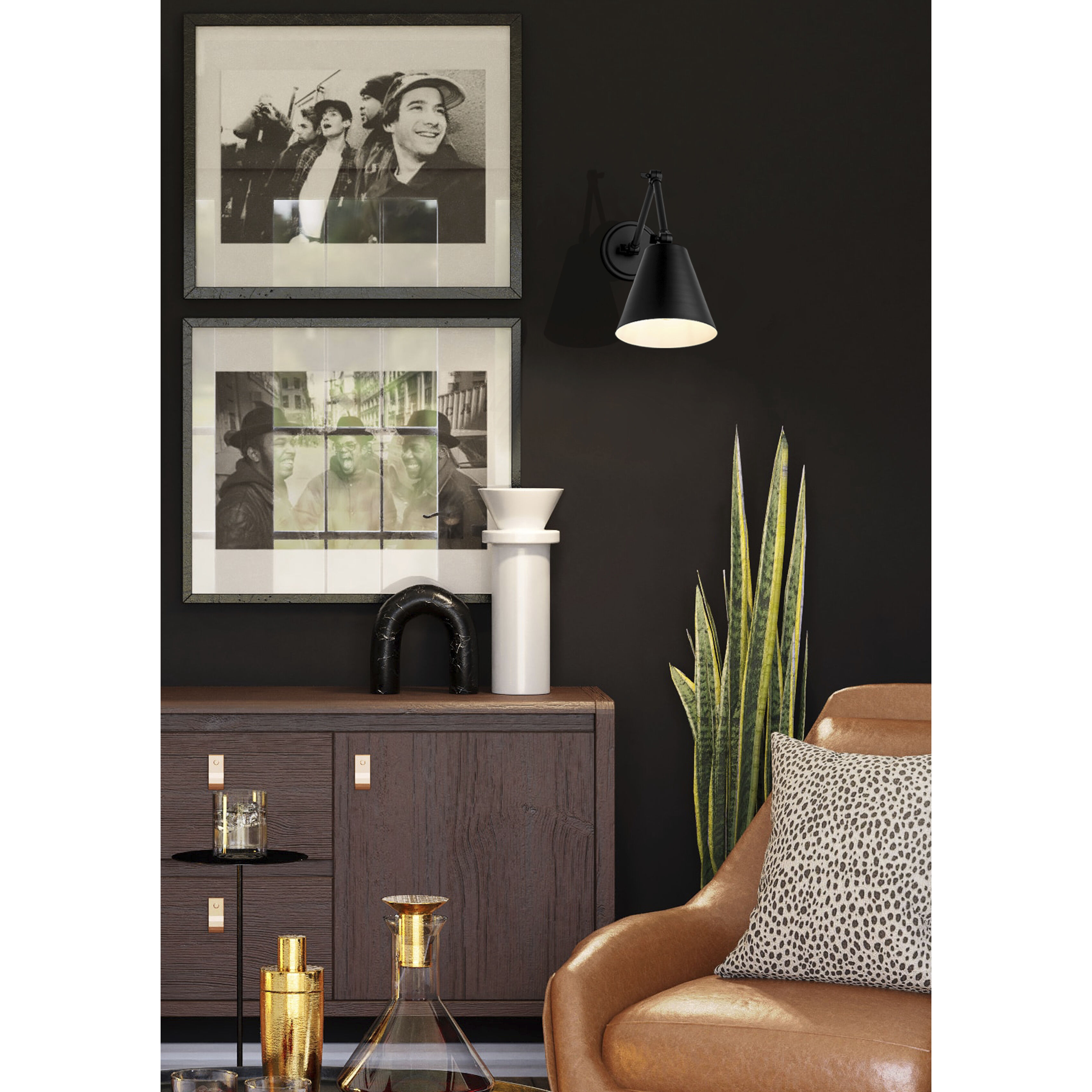 Z-Lite 347S-MB Regent 1 Light 7.5 inch Matte Black Wall