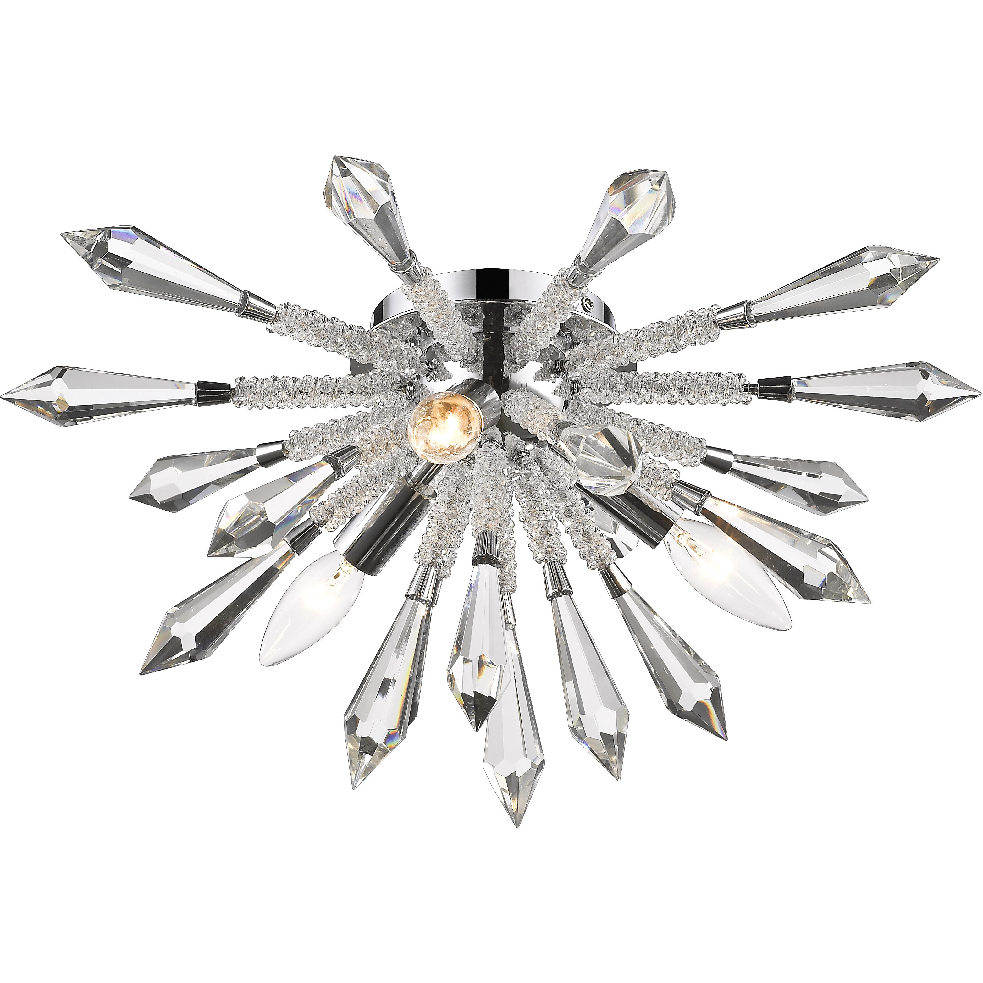 Soleia 3 Light 18 inch Chrome Flush Mount Ceiling Light