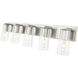 Titus 5 Light 40 inch Brushed Nickel Bath Vanity Light Wall Light