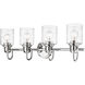 Kinsley 4 Light 28 inch Chrome Vanity Wall Light