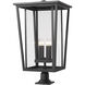Seoul 4 Light 32 inch Black Outdoor Pier Mounted Fixture