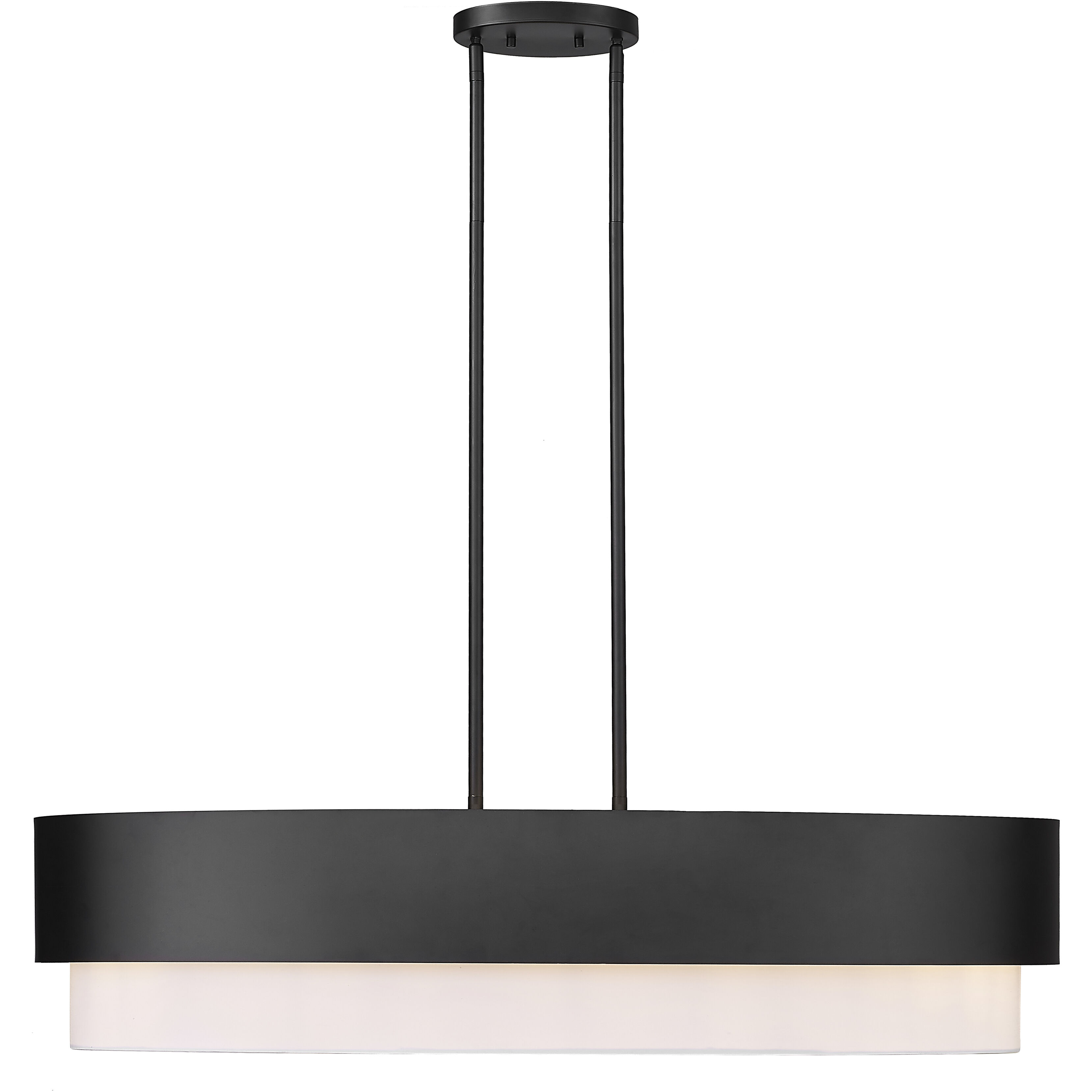 Counterpoint 5 Light 42 inch Matte Black Linear Chandelier Ceiling Light